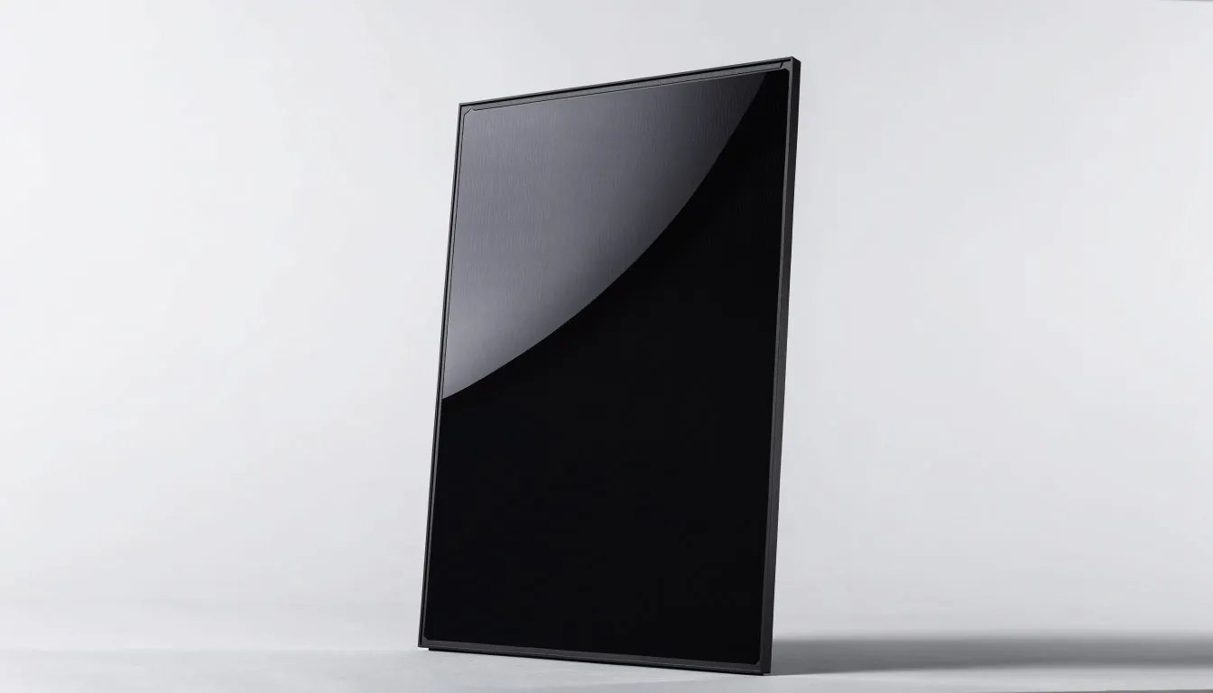 High-efficiency solar panel against sky